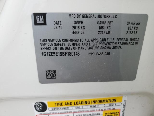 1G1ZE5E19BF180143 - 2011 CHEVROLET MALIBU LTZ Ağ foto 12