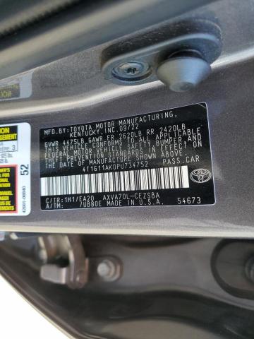 4T1G11AK0PU734752 - 2023 TOYOTA CAMRY SE NIGHT SHADE CHARCOAL photo 13