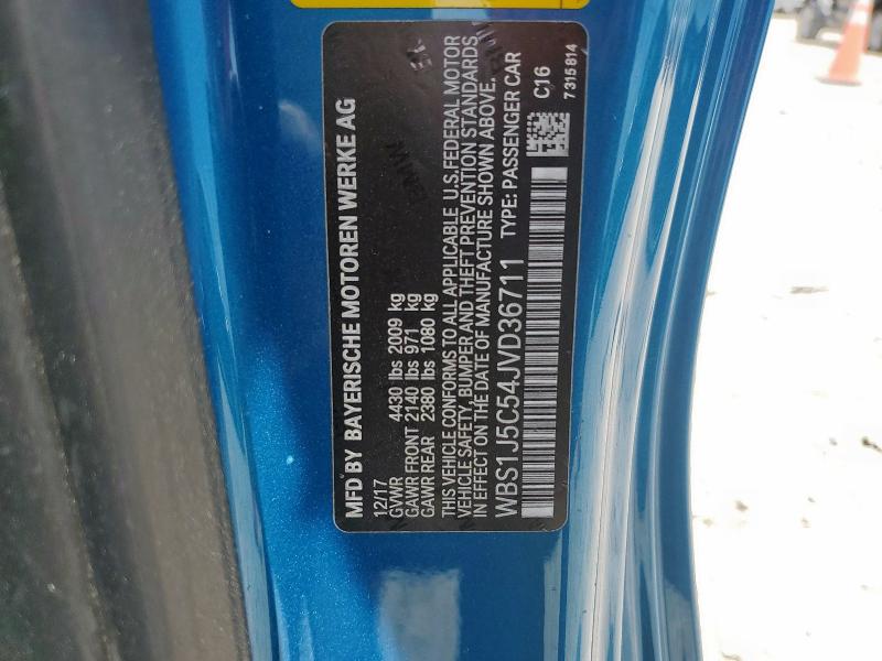 WBS1J5C54JVD36711 - 2018 BMW M2 BLUE photo 13