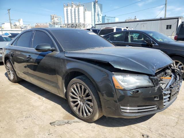 WAUA2AFD3DN016570 - 2013 AUDI A8 QUATTRO BLACK photo 4