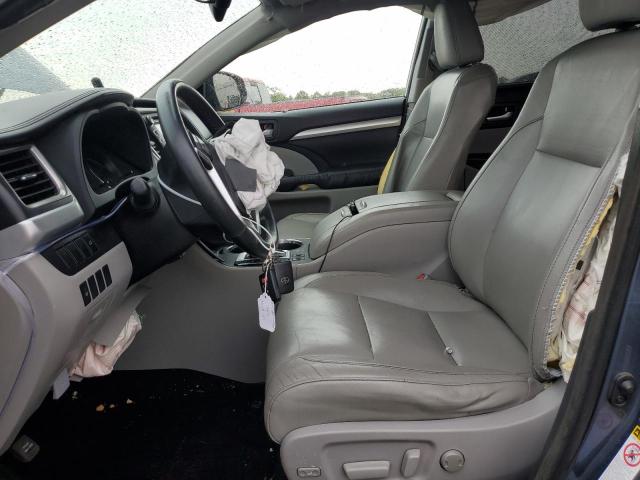 5TDJKRFH4FS132121 - 2015 TOYOTA HIGHLANDER XLE BLUE photo 7