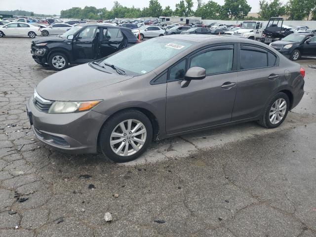 19XFB2F91CE007217 - 2012 HONDA CIVIC EXL GRAY photo 1