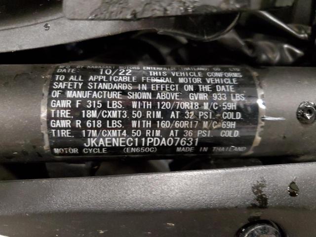 JKAENEC11PDA07631 - 2023 KAWASAKI EN650 C BLACK photo 9