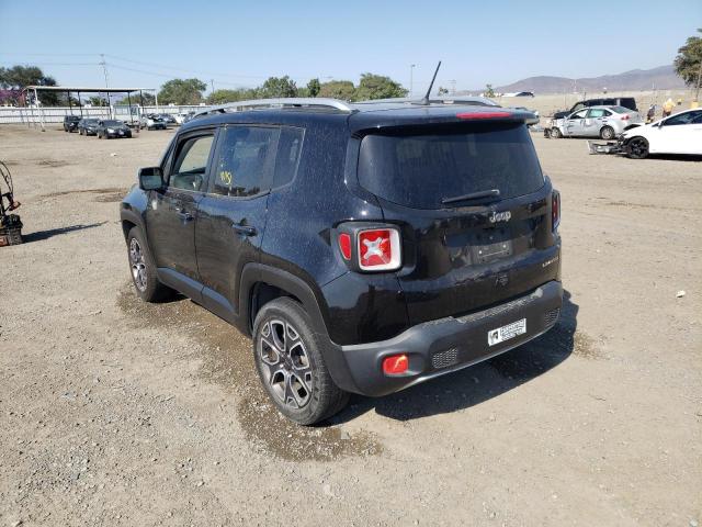 ZACCJADT6GPC91581 - 2016 JEEP RENEGADE L BLACK photo 3