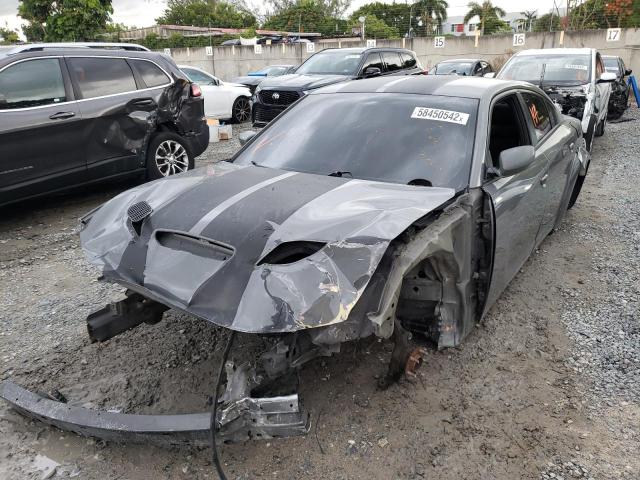 2C3CDXL93JH133115 - 2018 DODGE CHARGER SRT HELLCAT GRAY photo 2