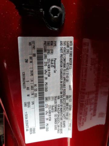 1FADP3N22DL381563 - 2013 FORD FOCUS TITANIUM RED photo 13