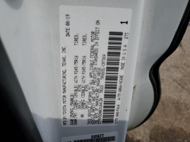 5TFRX5GN0KX164120 - 2019 TOYOTA TACOMA ACCESS CAB თეთრი ფოტო 12