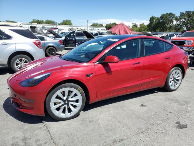 5YJ3E1EA4NF144388 - 2022 TESLA MODEL 3 RED photo 1