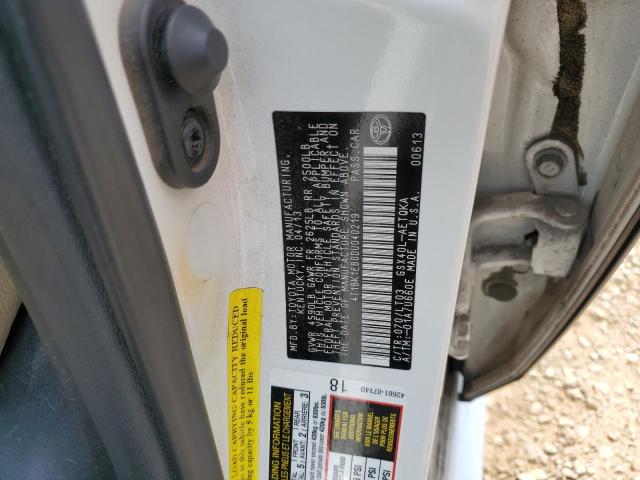 4T1BK1EB0DU040219 - 2013 TOYOTA AVALON BASE Ağ foto 12