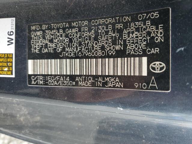 JTKDE167960080199 - 2006 TOYOTA SCION TC Grafit foto 12