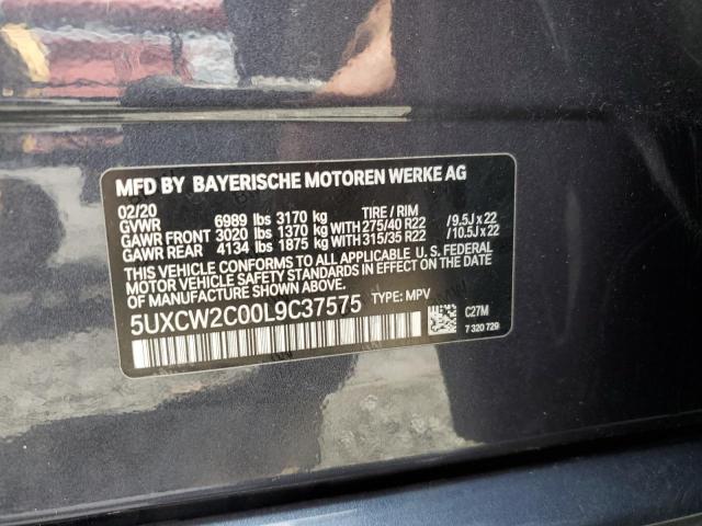 5UXCW2C00L9C37575 - 2020 BMW X7 XDRIVE40I BLACK photo 13