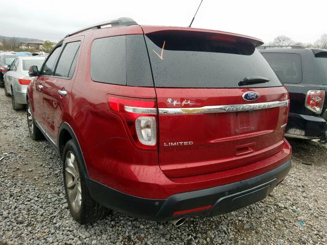 1FM5K7F85DGA07007 - 2013 FORD EXPLORER LIMITED  photo 3