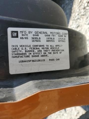 1G8AW15F36Z126115 - 2006 SATURN ION LEVEL 3 ORANGE photo 12