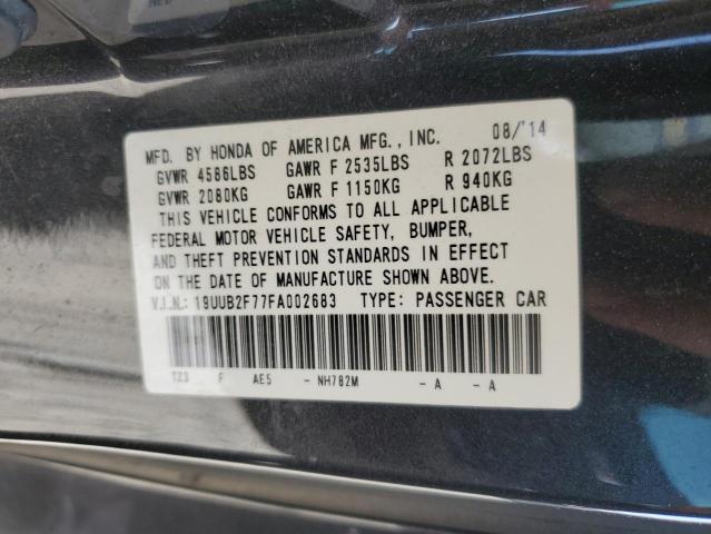 19UUB2F77FA002683 - 2015 ACURA TLX ADVANCE 灰色 照片 12