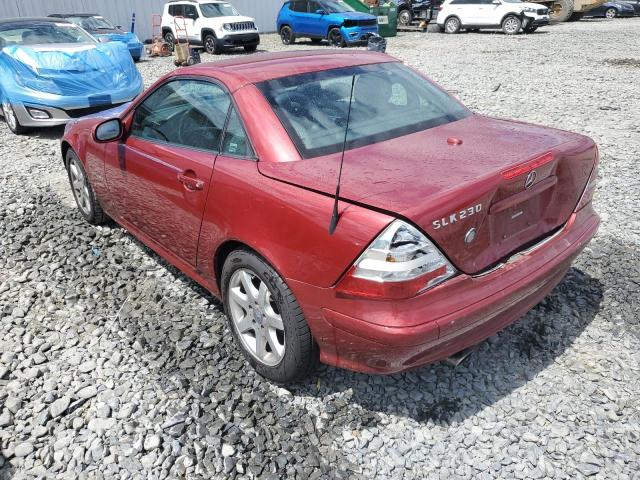 WDBKK49F12F254607 - 2002 MERCEDES-BENZ SLK 230 KOMPRESSOR BURGUNDY photo 2