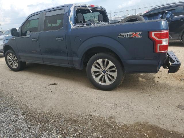 1FTEW1CPXJKC43467 - 2018 FORD F150 SUPERCREW BLUE photo 2