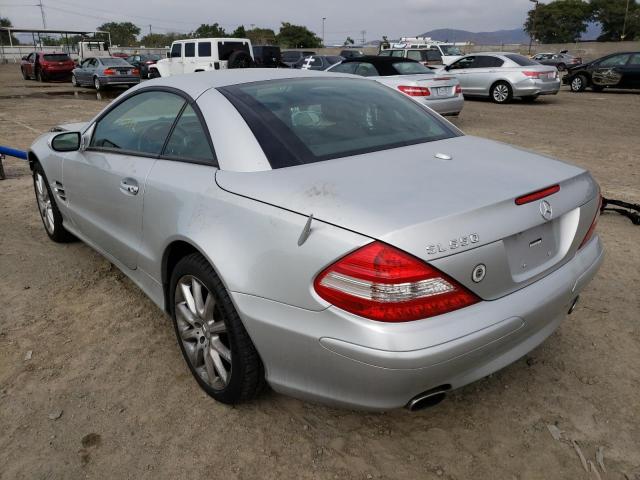 WDBSK71F27F130687 - 2007 MERCEDES-BENZ SL 550 SILVER photo 3