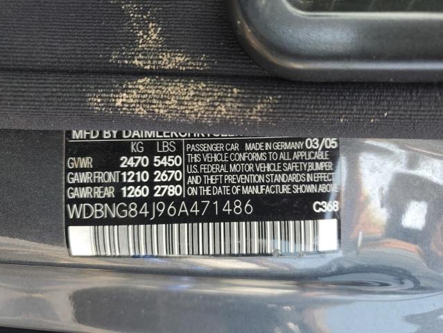 WDBNG84J96A471486 - 2006 MERCEDES-BENZ S 500 4MATIC GRAY photo 13