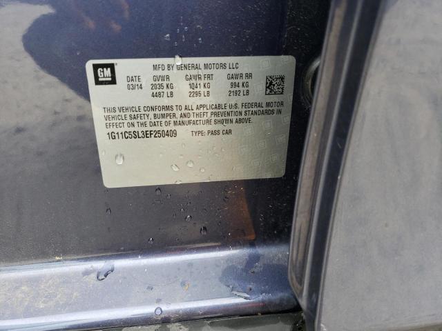 1G11C5SL3EF250409 - 2014 CHEVROLET MALIBU 1LT BLUE photo 10
