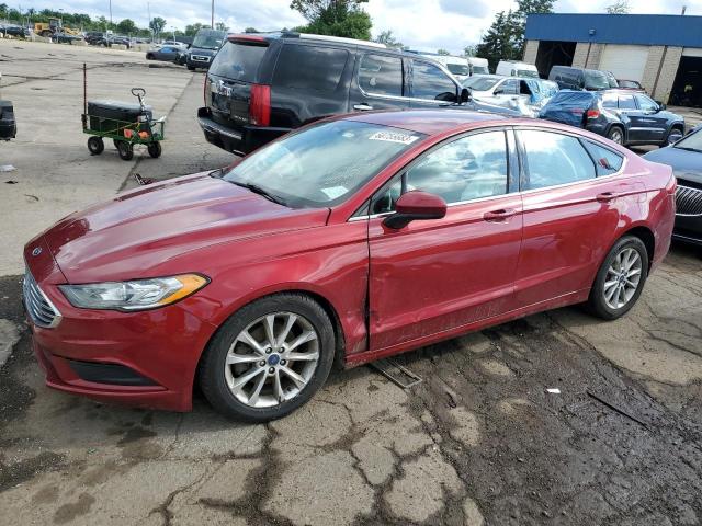 3FA6P0H76HR205458 - 2017 FORD FUSION SE BURGUNDY photo 1