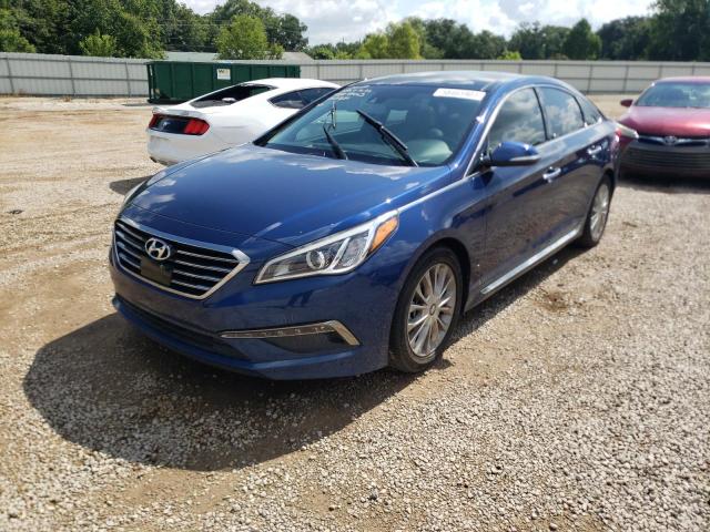 5NPE34AF1FH047251 - 2015 HYUNDAI SONATA SPORT BLUE photo 1