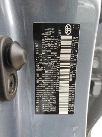 5YFEPRAE6LP131606 - 2020 TOYOTA COROLLA LE ნაცრისფერი ფოტო 12