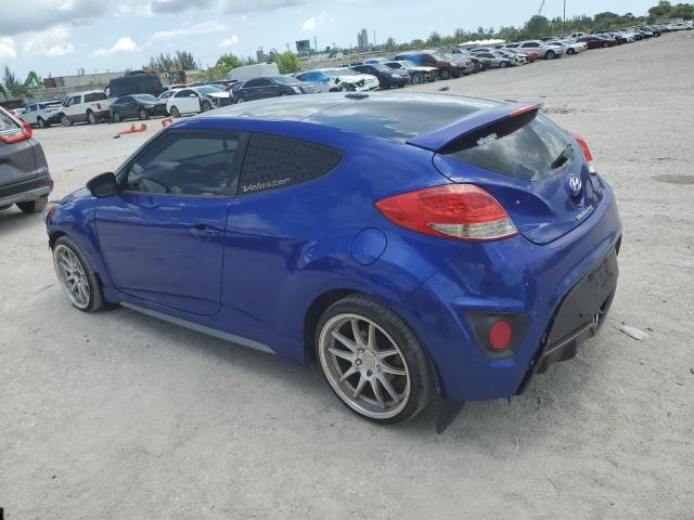 KMHTC6AE7DU097032 - 2013 HYUNDAI VELOSTER TURBO BLUE photo 2