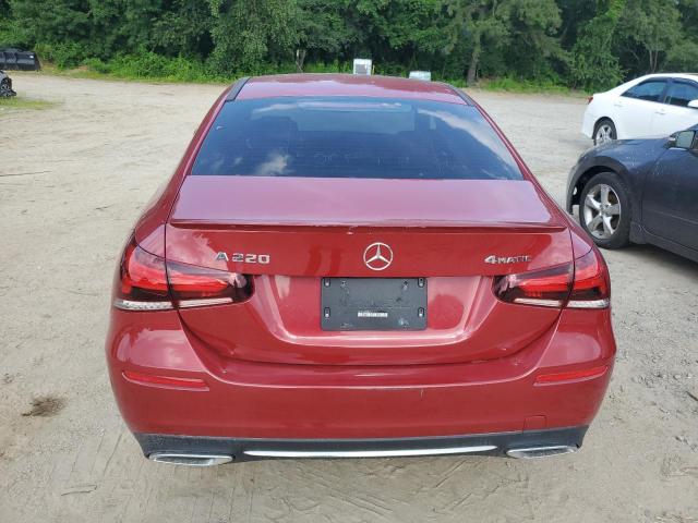 W1K3G4FB8MJ311416 - 2021 MERCEDES-BENZ A 220 4MATIC RED photo 6