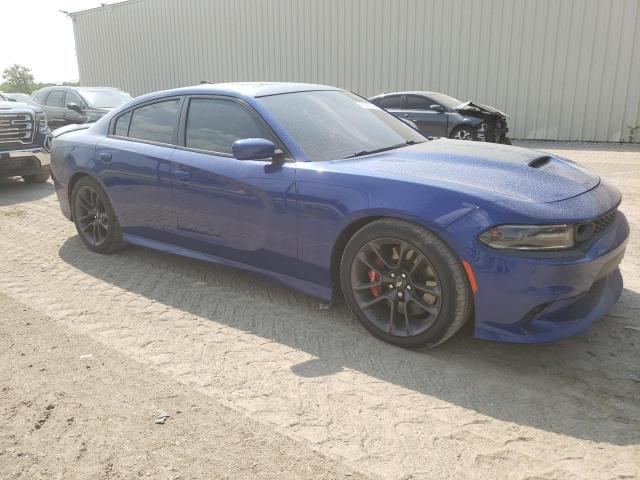 2C3CDXGJ3KH603374 - 2019 DODGE CHARGER SCAT PACK BLUE photo 4