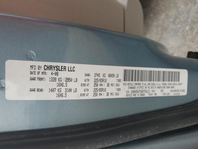 2A8HR54P38R754212 - 2008 CHRYSLER TOWN & COU TOURING 蓝色 照片 13