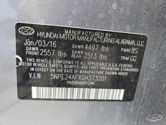 5NPE24AFXGH373201 - 2016 HYUNDAI SONATA SE SILVER photo 12