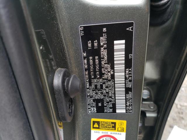 5TDJKRFH6GS233873 - 2016 TOYOTA HIGHLANDER XLE Yaşıl foto 13