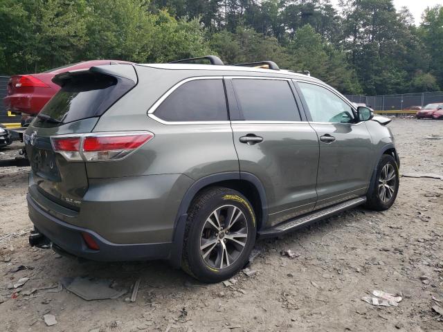 5TDJKRFH6GS233873 - 2016 TOYOTA HIGHLANDER XLE Yaşıl foto 3
