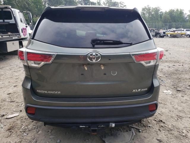 5TDJKRFH6GS233873 - 2016 TOYOTA HIGHLANDER XLE Yaşıl foto 6