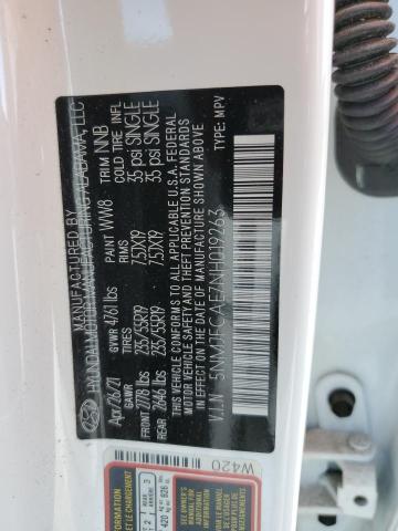 5NMJFCAE7NH019263 - 2022 HYUNDAI TUCSON SEL WHITE photo 13