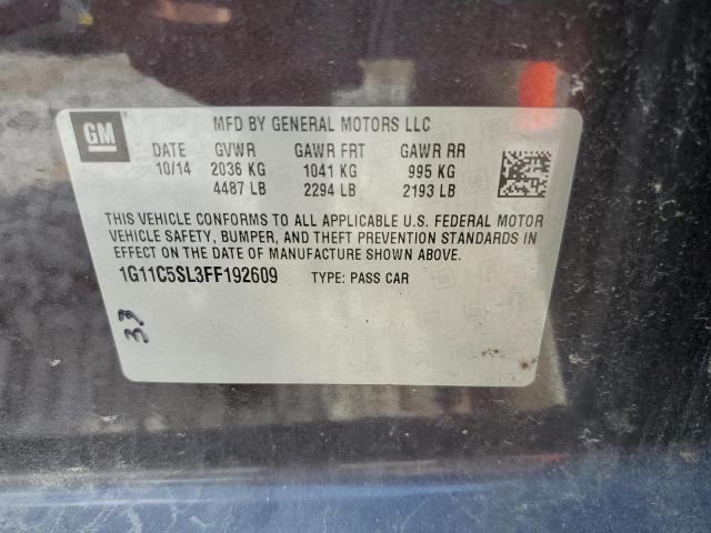 1G11C5SL3FF192609 - 2015 CHEVROLET MALIBU 1LT 棕色 照片 12