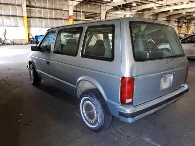 2P4FH25K1LR618488 - 1990 PLYMOUTH VOYAGER BLUE photo 2