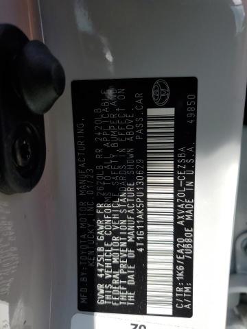 4T1G11AK5PU130629 - 2023 TOYOTA CAMRY SE NIGHT SHADE WHITE photo 12