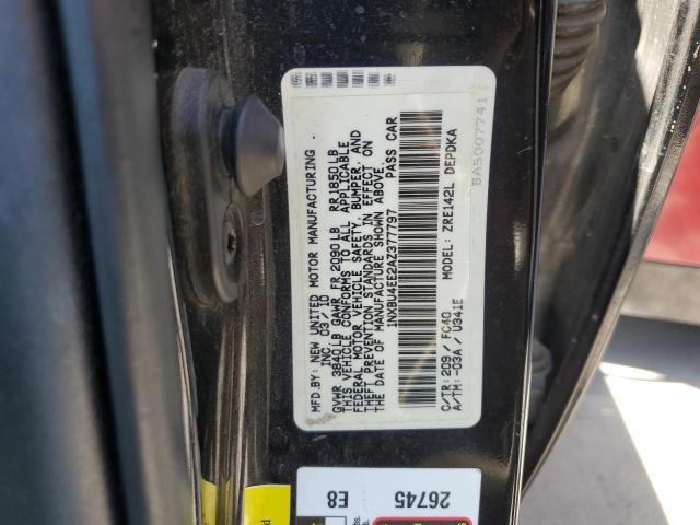 1NXBU4EE2AZ377797 - 2010 TOYOTA COROLLA BASE BLACK photo 12