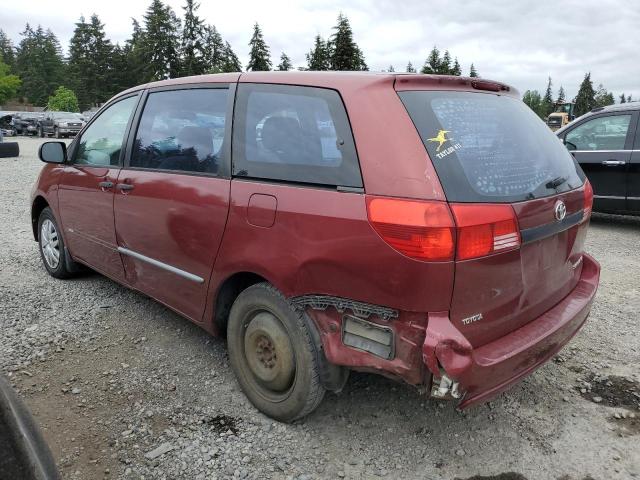 5TDZA29C24S023764 - 2004 TOYOTA SIENNA CE RED photo 2