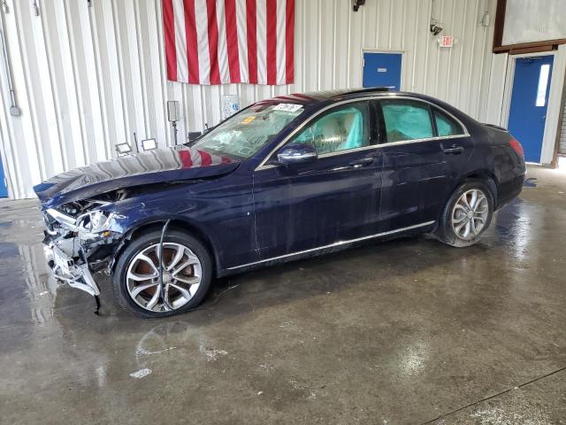 55SWF4KB0GU102939 - 2016 MERCEDES-BENZ C 300 4MATIC BLUE photo 1