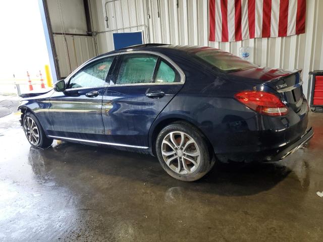 55SWF4KB0GU102939 - 2016 MERCEDES-BENZ C 300 4MATIC BLUE photo 2