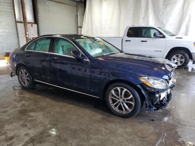 55SWF4KB0GU102939 - 2016 MERCEDES-BENZ C 300 4MATIC BLUE photo 4