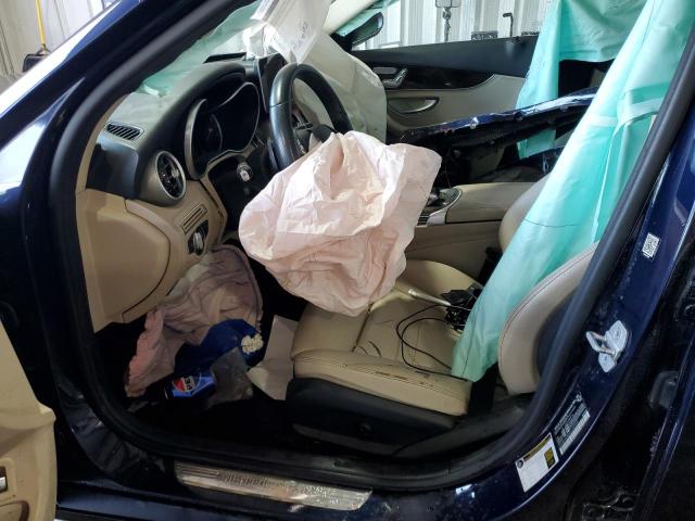 55SWF4KB0GU102939 - 2016 MERCEDES-BENZ C 300 4MATIC BLUE photo 7