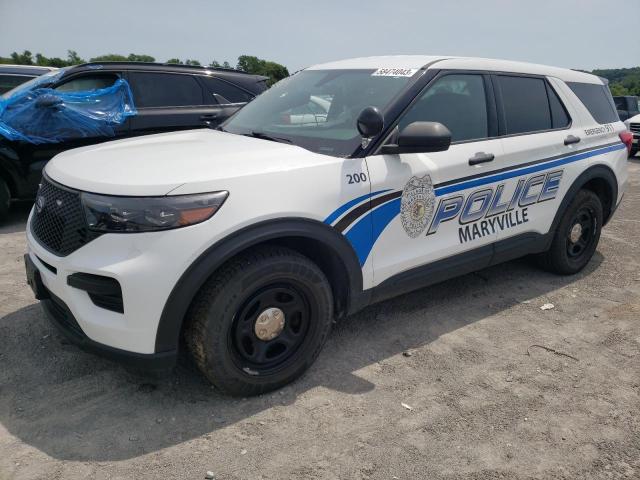 1FM5K8AB6MGA07672 - 2021 FORD EXPLORER POLICE INTERCEPTOR WHITE photo 1