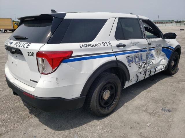 1FM5K8AB6MGA07672 - 2021 FORD EXPLORER POLICE INTERCEPTOR WHITE photo 3