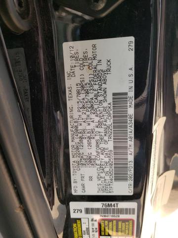 5TFTX4CN5DX025559 - 2013 TOYOTA TACOMA ACCESS CAB შავი ფოტო 12