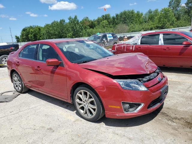 3FAHP0HA8BR147428 - 2011 FORD FUSION SE RED photo 4