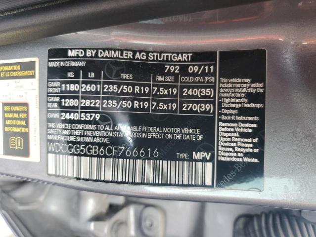 WDCGG5GB6CF766616 - 2012 MERCEDES-BENZ GLK 350 GRAY photo 13
