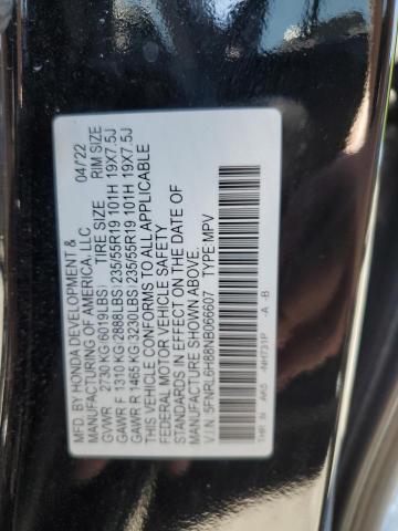 5FNRL6H88NB066607 - 2022 HONDA ODYSSEY TOURING Qara foto 13